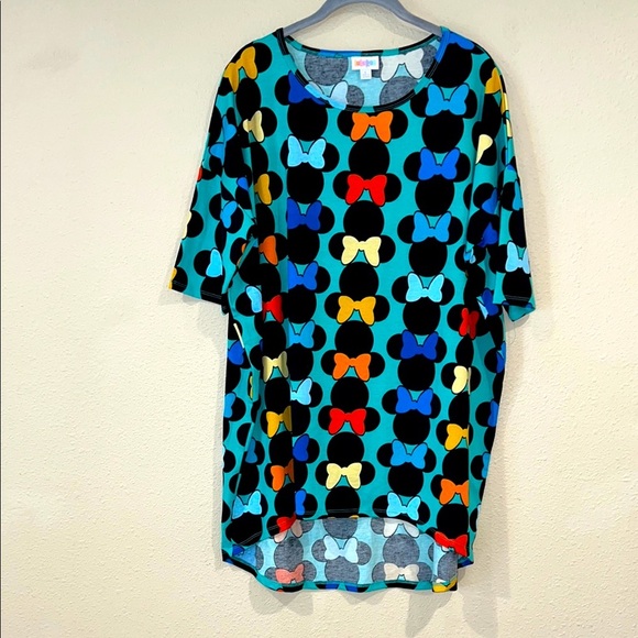 LuLaRoe Women’s Minnie Mouse Disney Irma vacation Party tee Shirt Top size L - Picture 1 of 6
